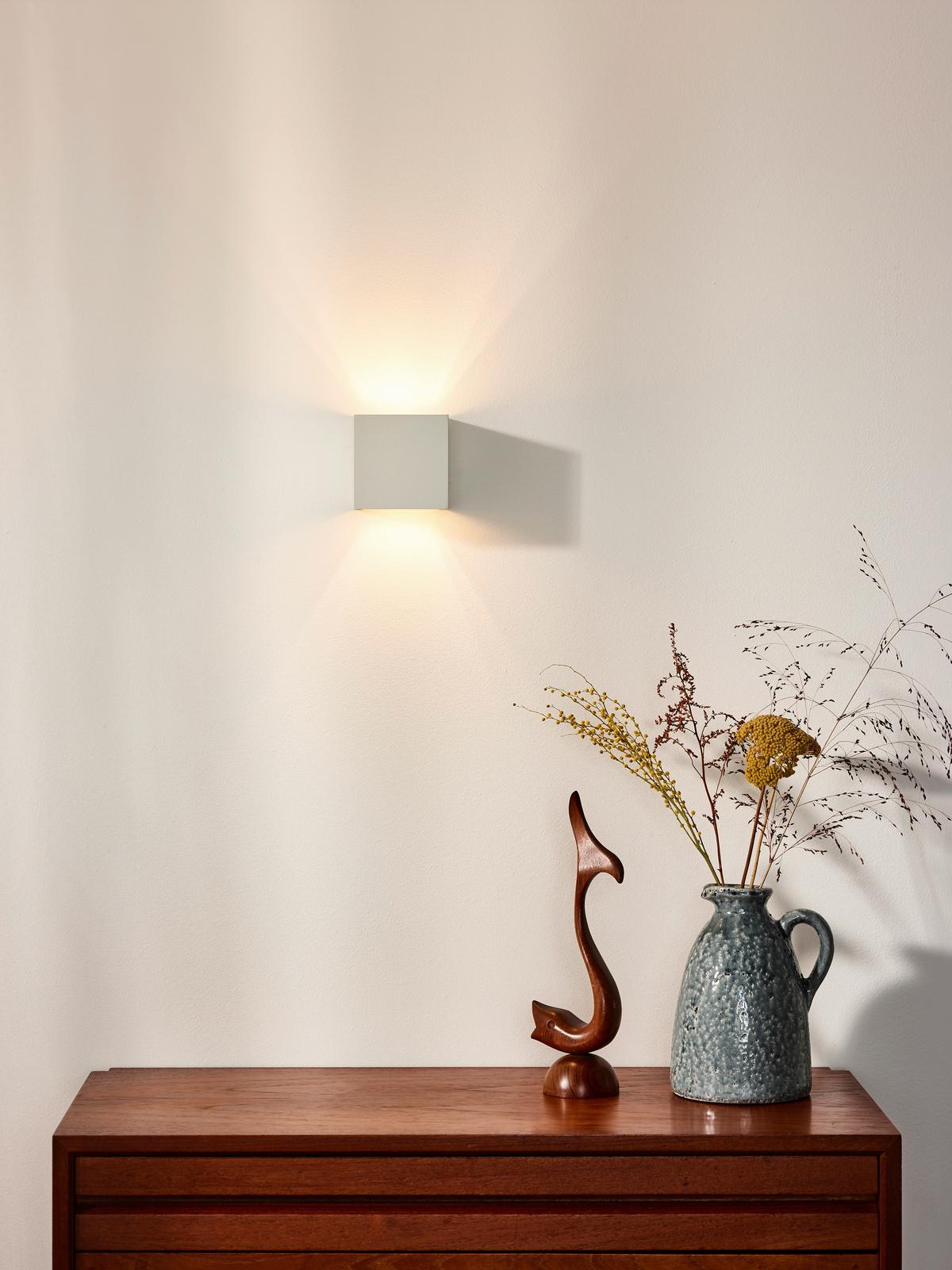 Led-wandleuchte 09217/04/31 Xio - Weiss, Design, Metall (9.7/9.7/9,7cm) - Lucide
