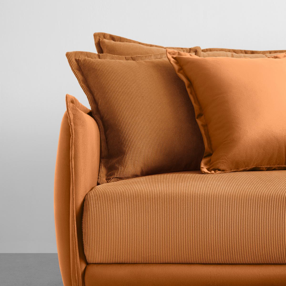 Ecksofa Nuovo Orange - Schwarz/Orange, MODERN, Textil/Metall (245/72-113/190cm) - Mömax