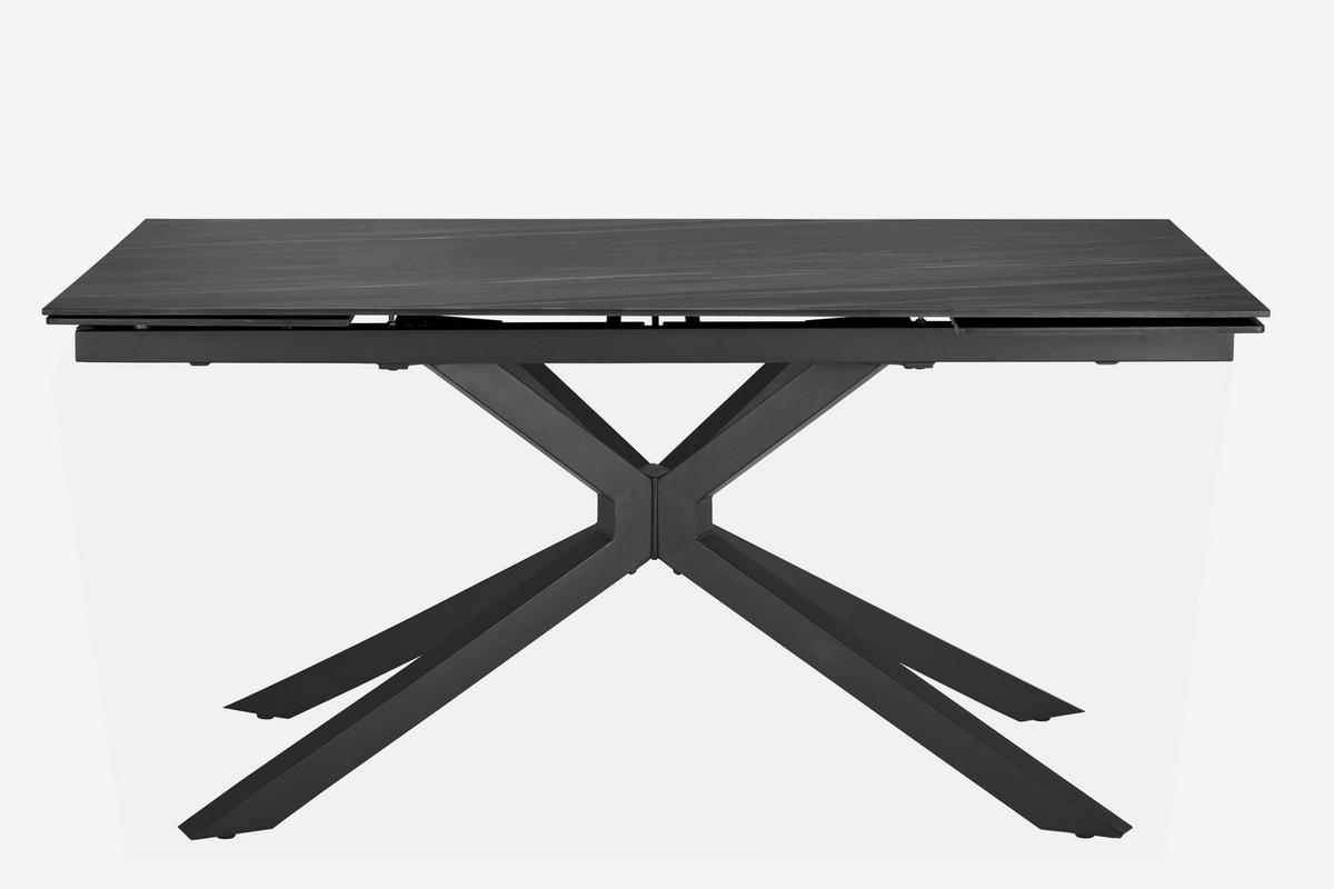 Jedilna Miza Lorenzo, Keramika, 160-240x90 - temno siva/siva, Konvencionalno, kovina/keramika (160/90/75cm) - MID.YOU