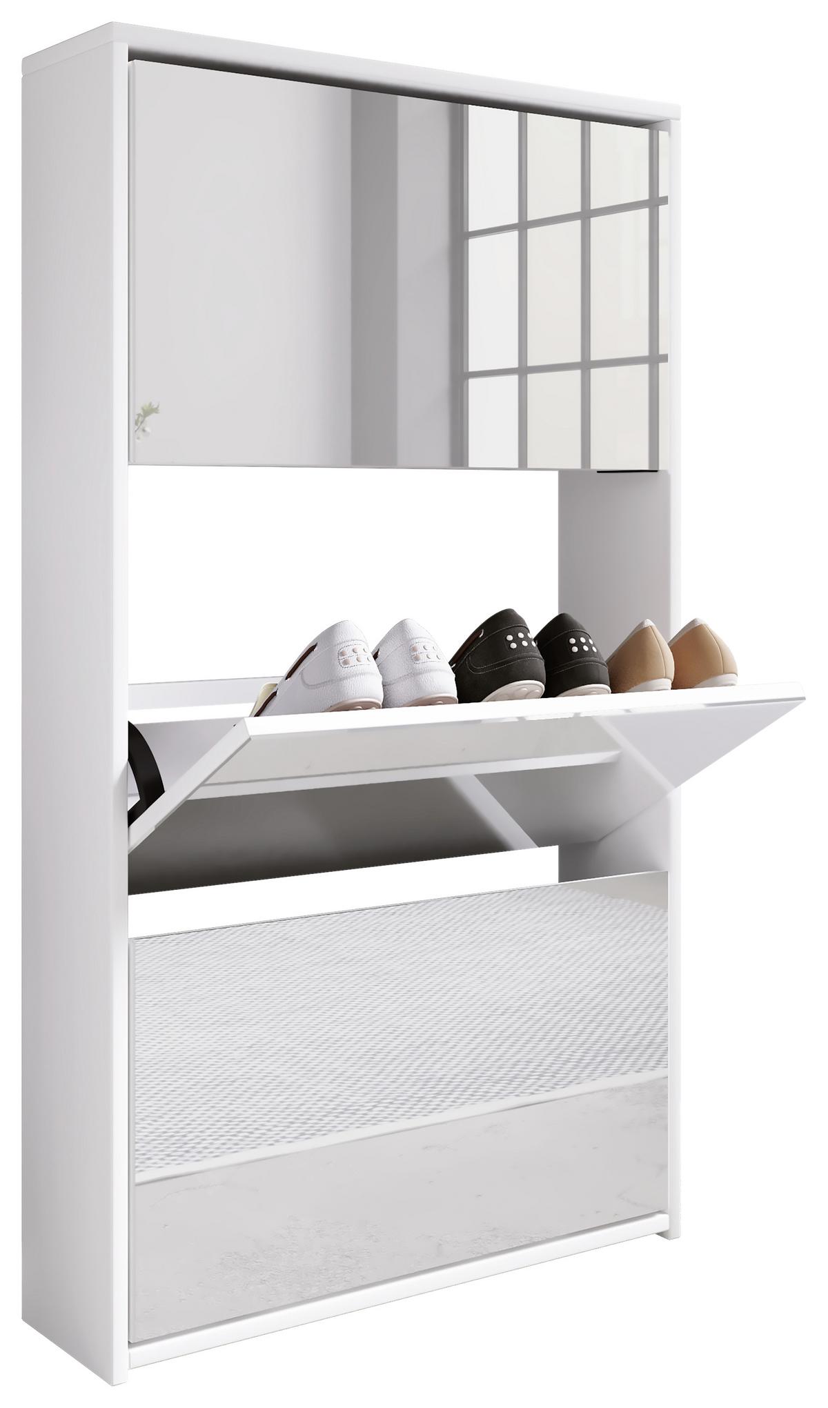 Schuhkipper Stido XL Weiß - Weiß, KONVENTIONELL, Holzwerkstoff (63/111,6/17cm) - MID.YOU