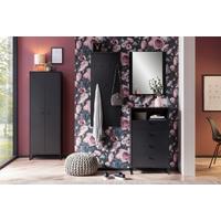 Schuhschrank Janne ca.60,2x169,7x33,5cm Schwarz - Schwarz, LIFESTYLE, Holzwerkstoff/Metall (60,2/169,7/33,5cm) - MID.YOU