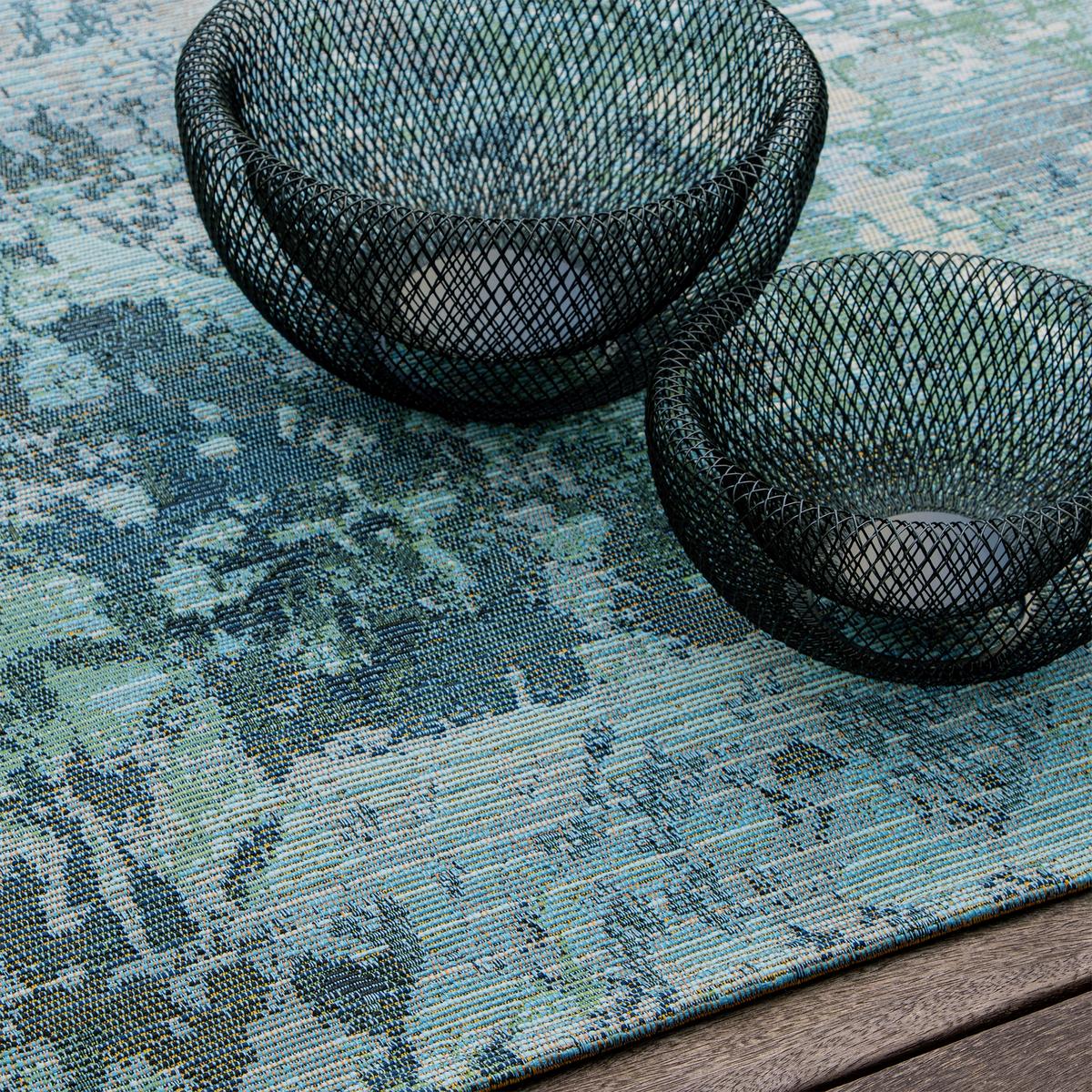 Outdoorteppich my Gobelina Weiß/Hellblau ca. 200x290cm - Weiß/Hellblau, Design, Textil (200/290cm) - Obsession