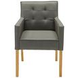 Stuhl in Grau - Grau, MODERN, Holz (58/88/53cm) - ZANDIARA