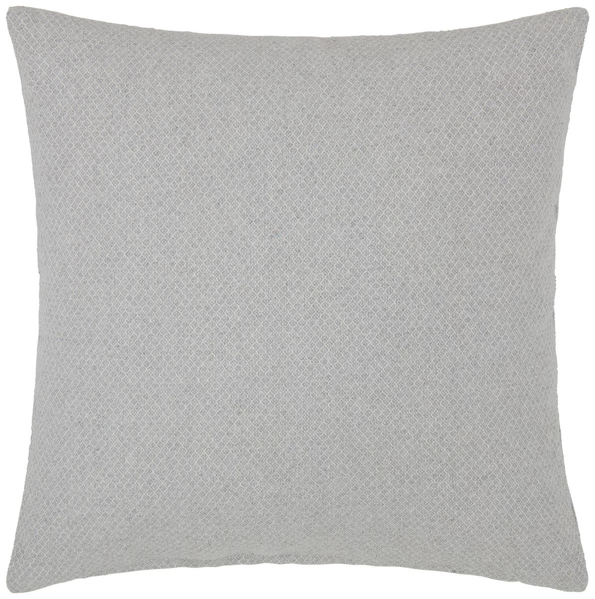 Zierkissen Dobby Uni in Silber/Weiß ca. 45x45cm - Silberfarben/Weiß, Textil (45/45cm) - Premium Living
