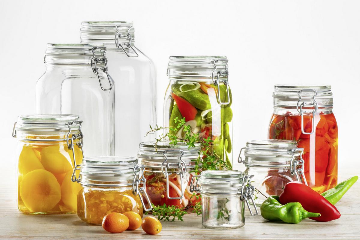 Einmachglas-Set aus Glas, 6-teilig - Transparent, Basics, Glas - Mäser
