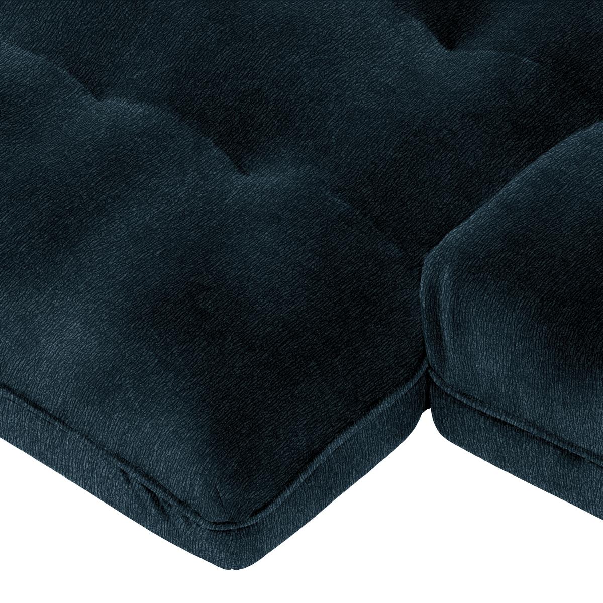 Wohnlandschaft Vivo Royalblau - Royalblau/Schwarz, MODERN, Kunststoff/Textil (179/63/317cm) - Premium Living