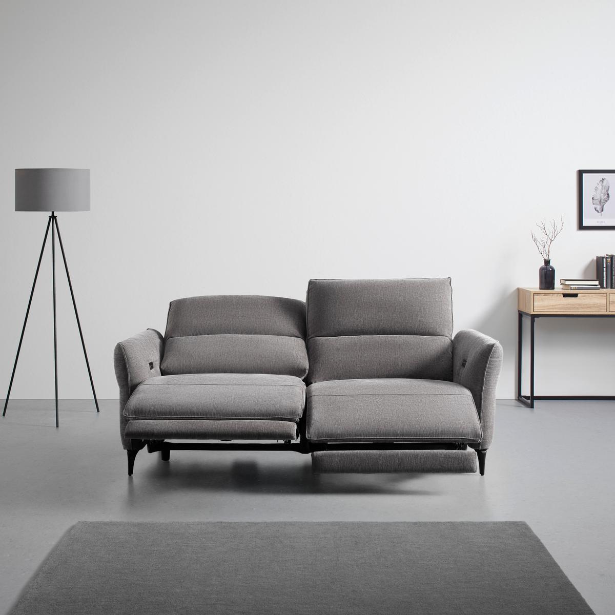 2-Sitzer-Sofa Cape Town Dunkelgrau - noir/gris foncé, Modern, métal/textile (200/98/93cm) - Mömax