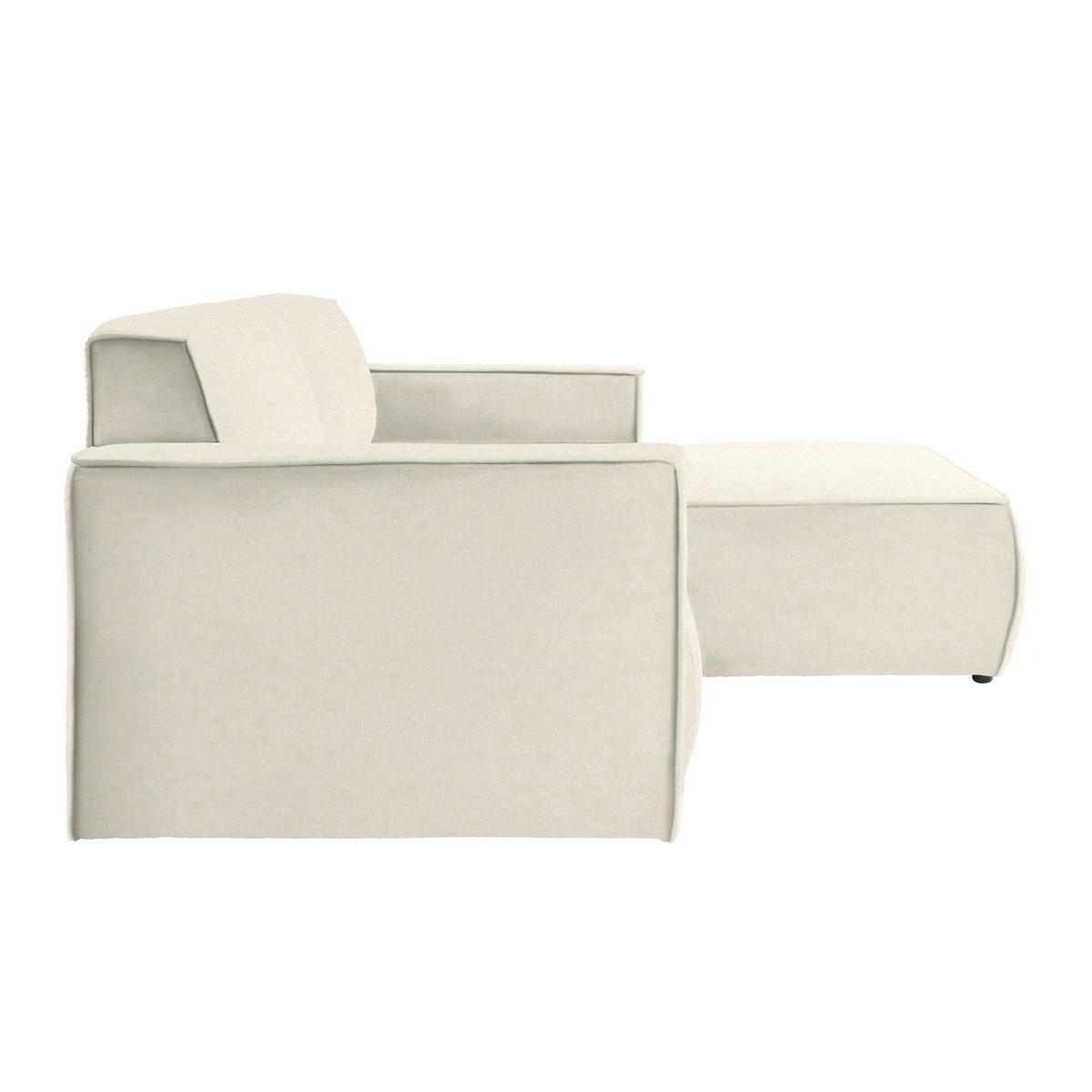 Wohnlandschaft Loft Creme - Creme/Schwarz, Modern, Kunststoff/Textil (265/75/172cm) - Mömax