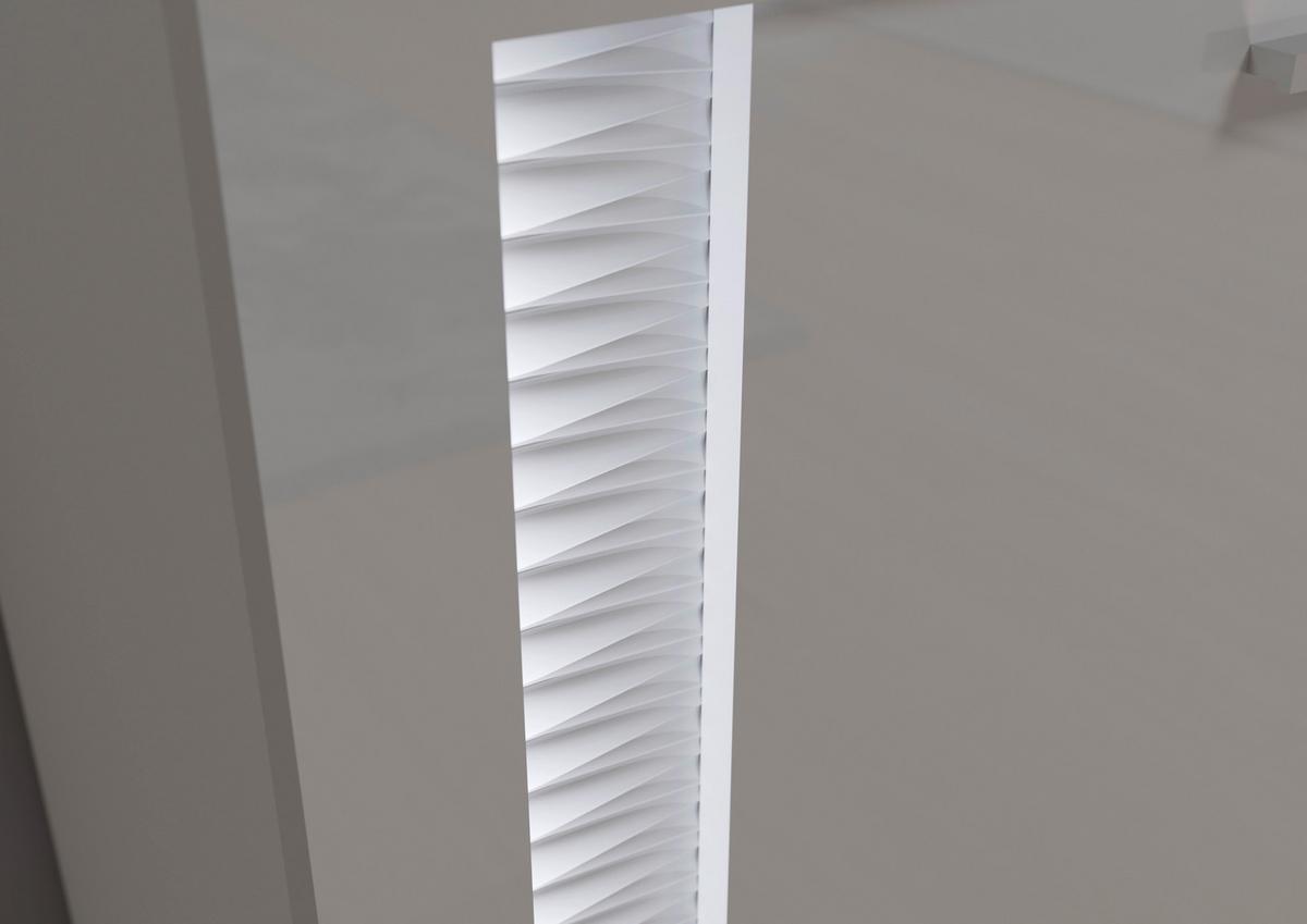 Lowboard Skylight ca. 201x58 cm Weiß hochglanz - Weiß Hochglanz/Silberfarben, Design, Holzwerkstoff/Kunststoff (201/58/46cm) - MID.YOU