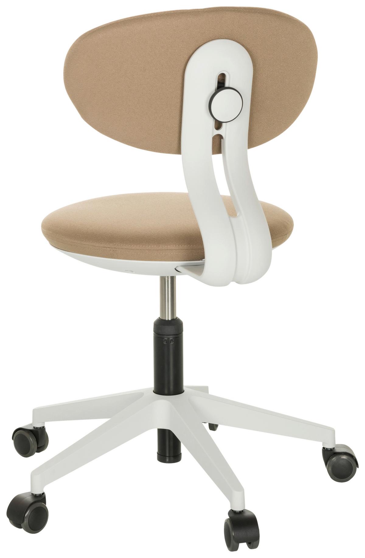 Jugenddrehstuhl Minimovo ca.42x66-87x52cm Beige - Beige/Weiß, Basics, Kunststoff/Textil (42/66-87/52cm) - MID.YOU