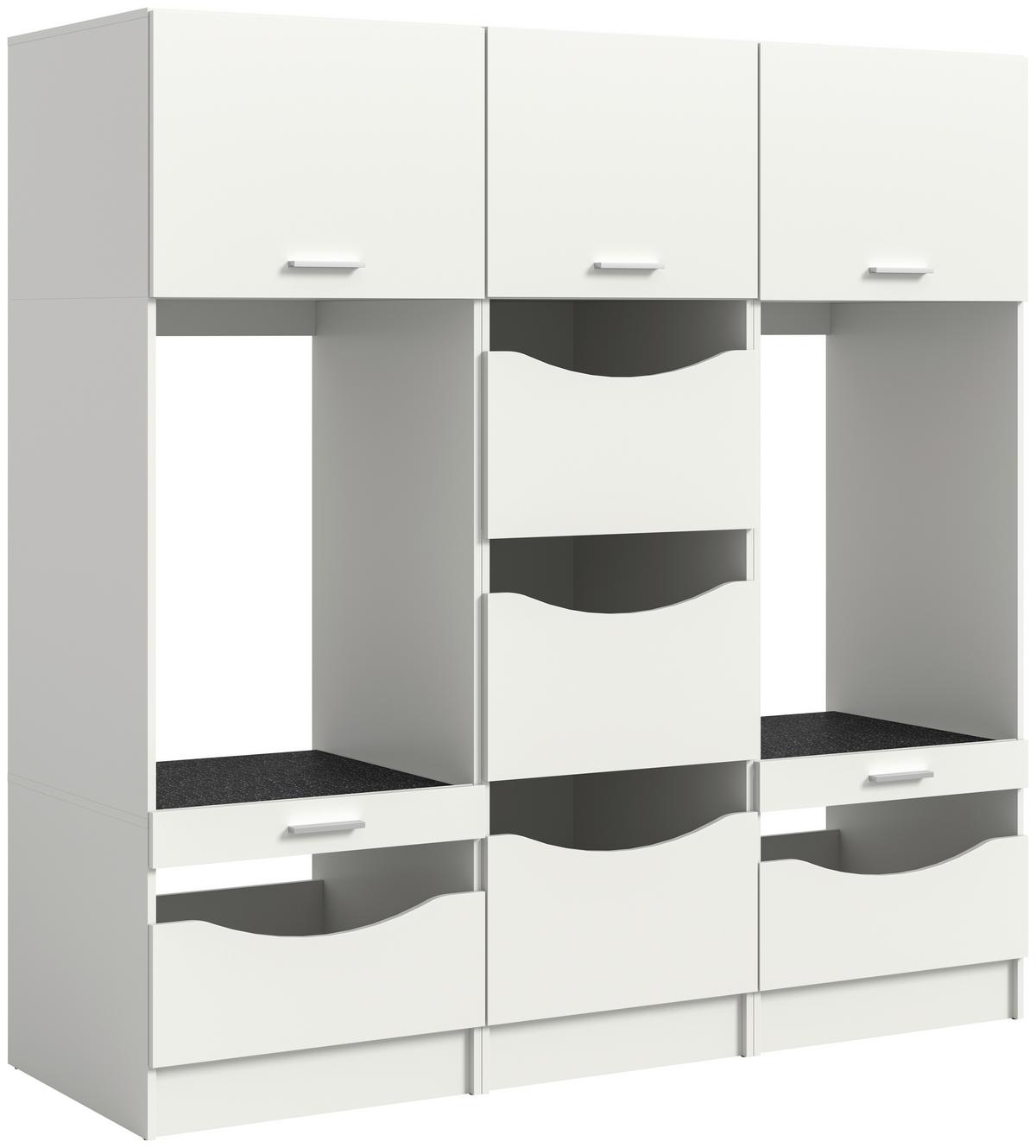 Omara Za Pralni In Sušilni Stroj Free, Bela - bela, Basics, leseni material (193/195/68cm) - MID.YOU