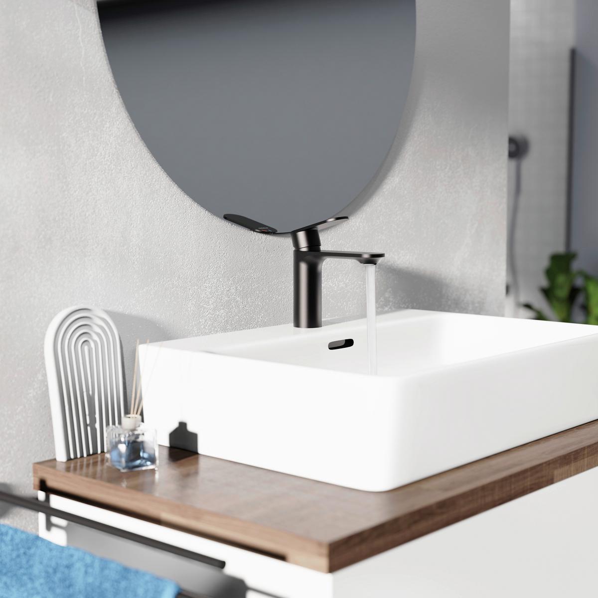 Badarmatur Montana Schwarz - Schwarz, Metall (16/14,5/4,5cm) - Mömax