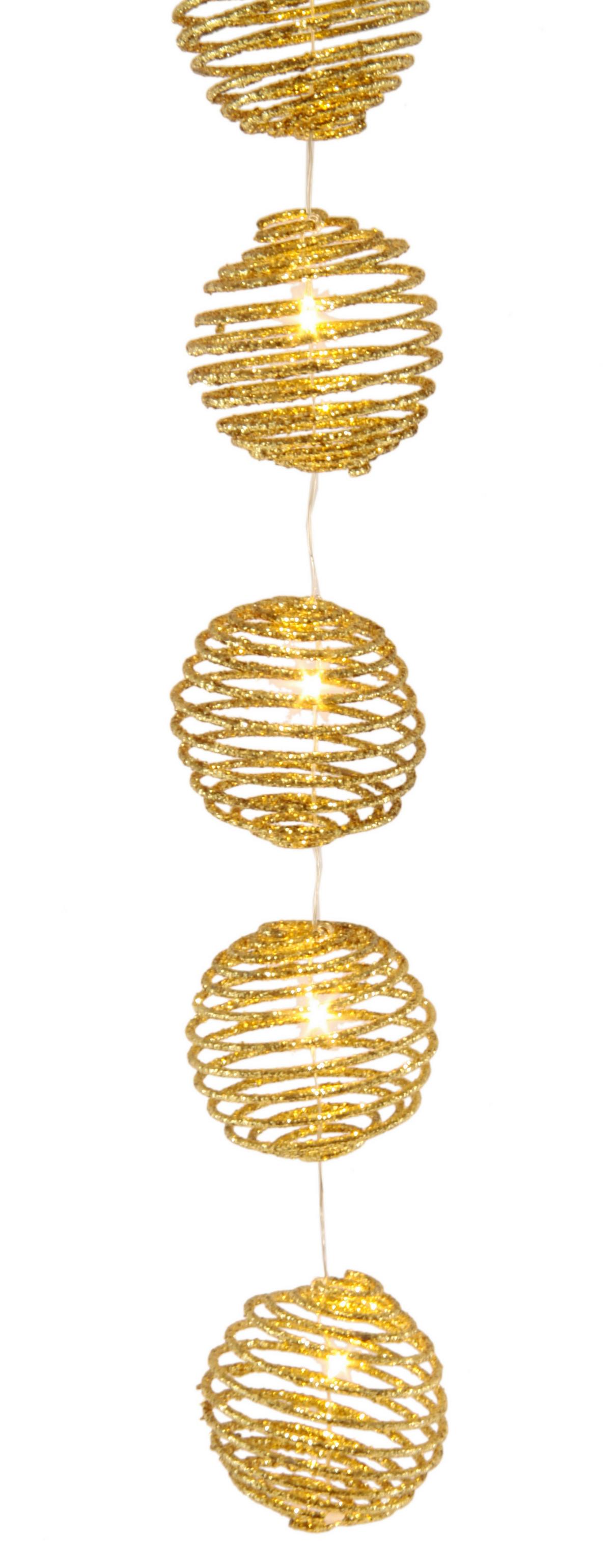 ZAWIESZKA DEKORACYJNA 244263GO - kolor złoty, Basics, metal (5/100cm) - X-Mas