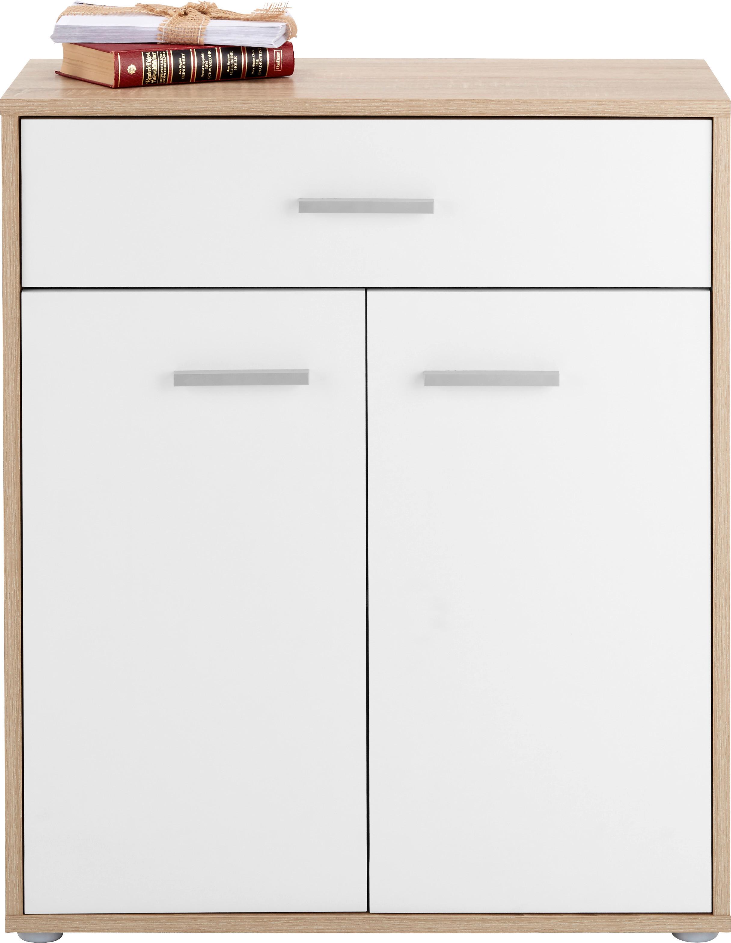 Komoda Andrea - bijela/boje hrasta, Konvencionalno, drvni materijal (68/80/34cm) - Best Price