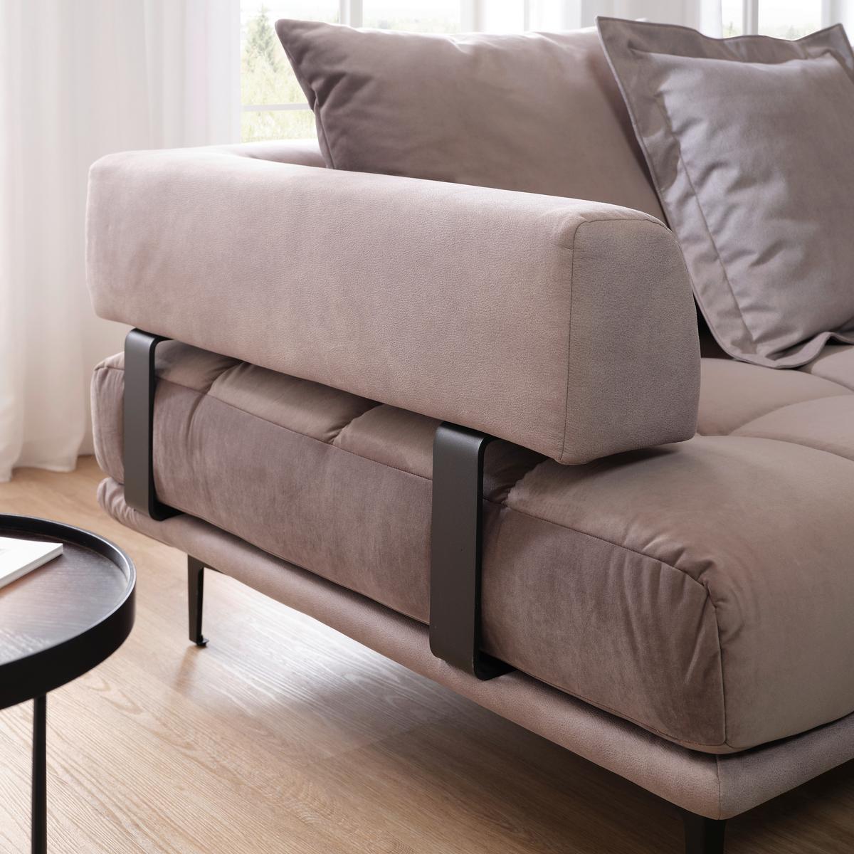 Ecksofa in Hellgrau - Dunkelgrau/Hellgrau, Modern, Textil (263/70/195cm) - Mömax