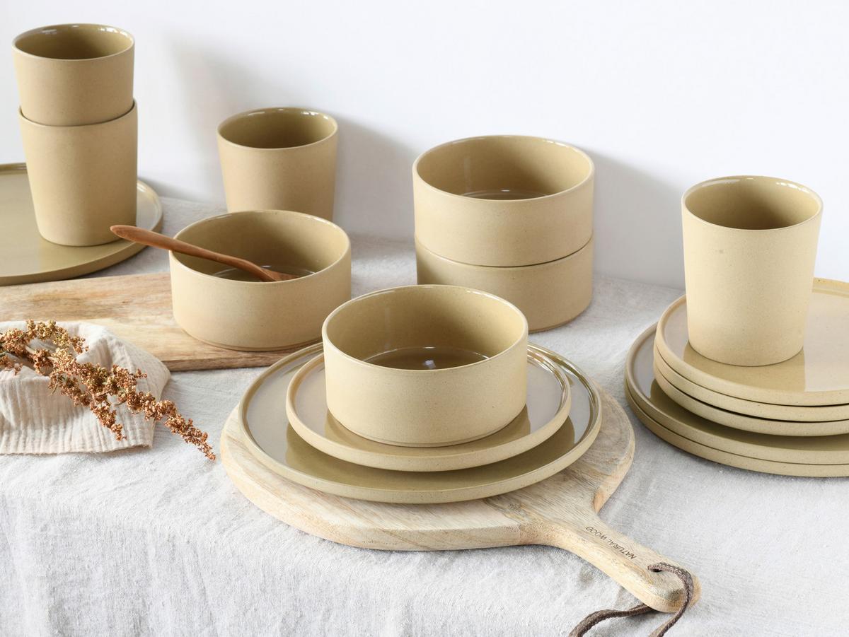 Kombinirani Servis Futuro Sand, 16-Delni - peščene barve, Trend, keramika - Creatable