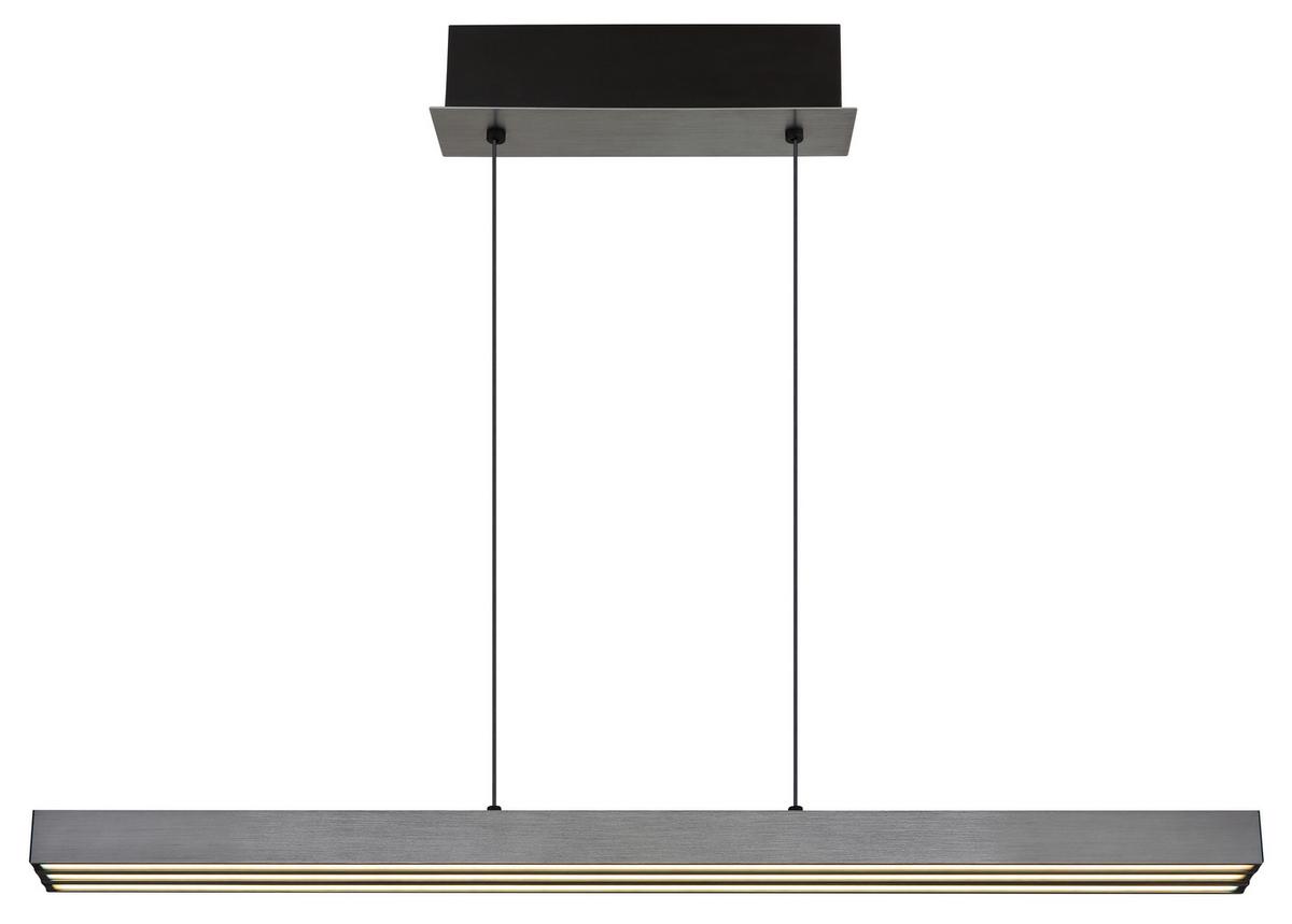 Led Viseća Svjetiljka Tamno Siva Boja - tamno siva/opalna, Design, metal/plastika (95-150/7,5/80-150cm) - Globo
