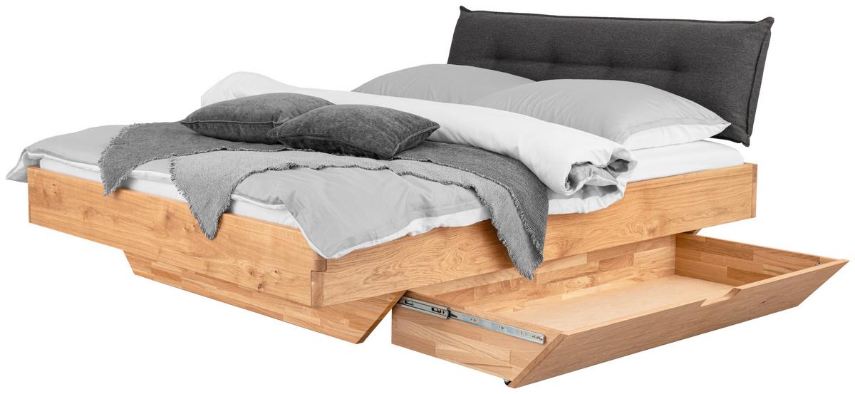 Bett Toledo - D in Eichefarben ca. 180x200cm - Eichefarben, Natur, Holz (186/95/216cm) - Zandiara