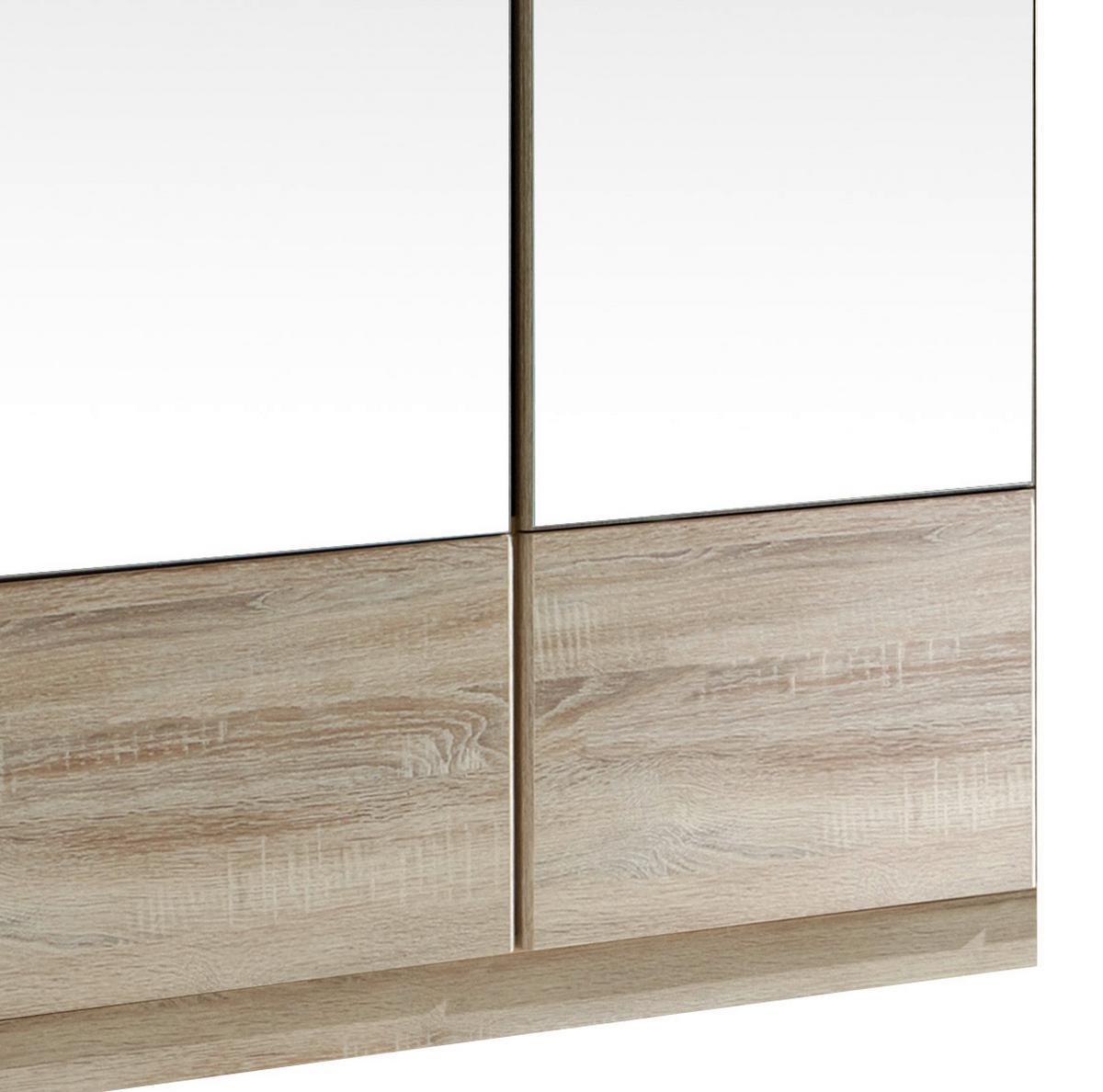 Ormar S Klasičnm Vratima Imago - boje hrasta/boje aluminija, Konvencionalno, staklo/drvni materijal (90/199/58cm) - Modern Living