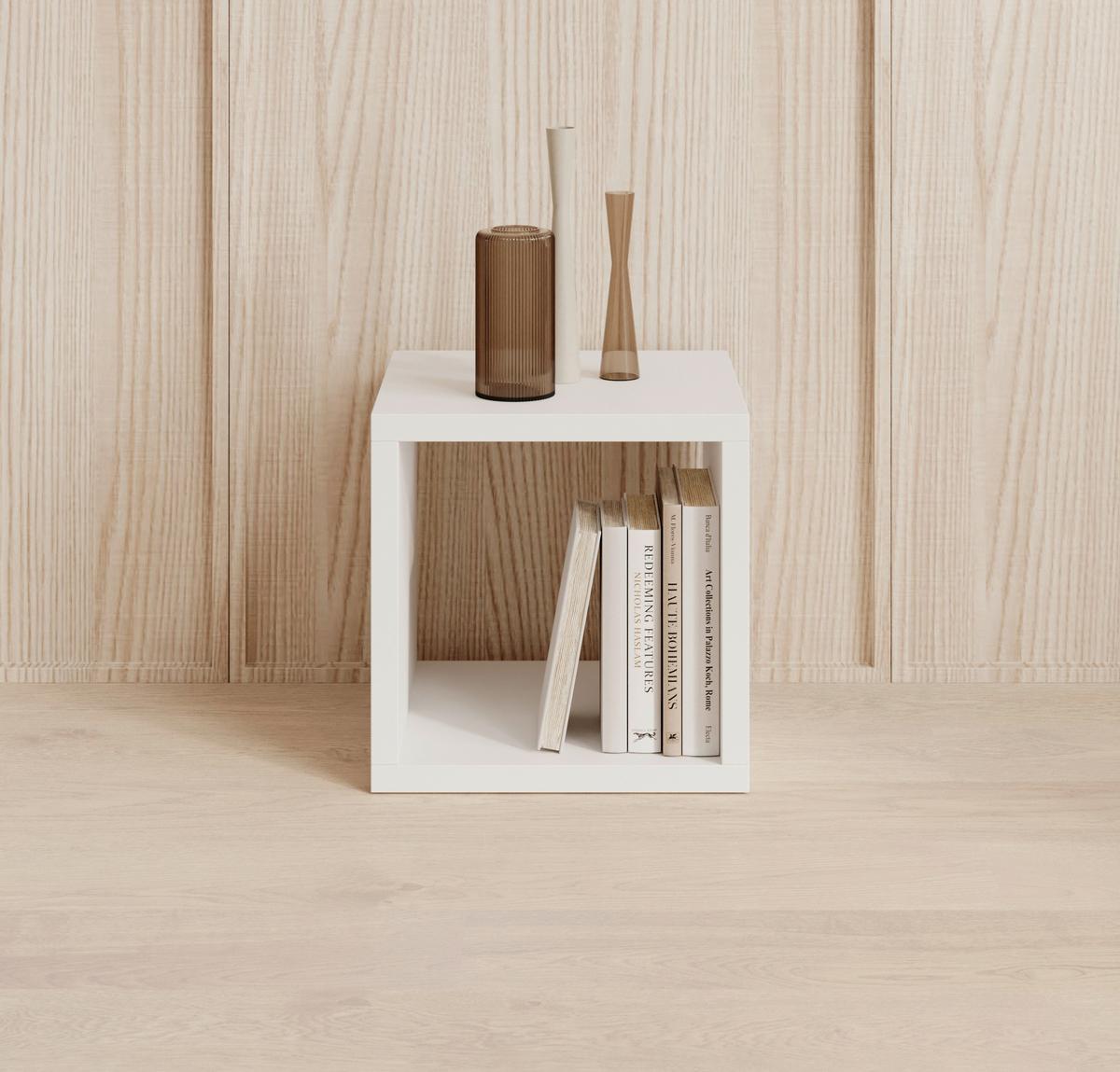 REGAŁ DZIAŁOWY STYLE - biały, Design, materiał drewnopochodny (41/38/41cm) - Carryhome