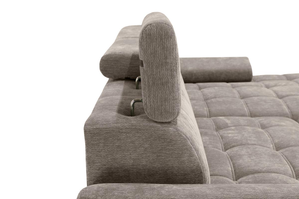 Kutna Garnitura Vegas - crna/taupe, Design, drvo/tekstil (294/173cm) - Modern Living