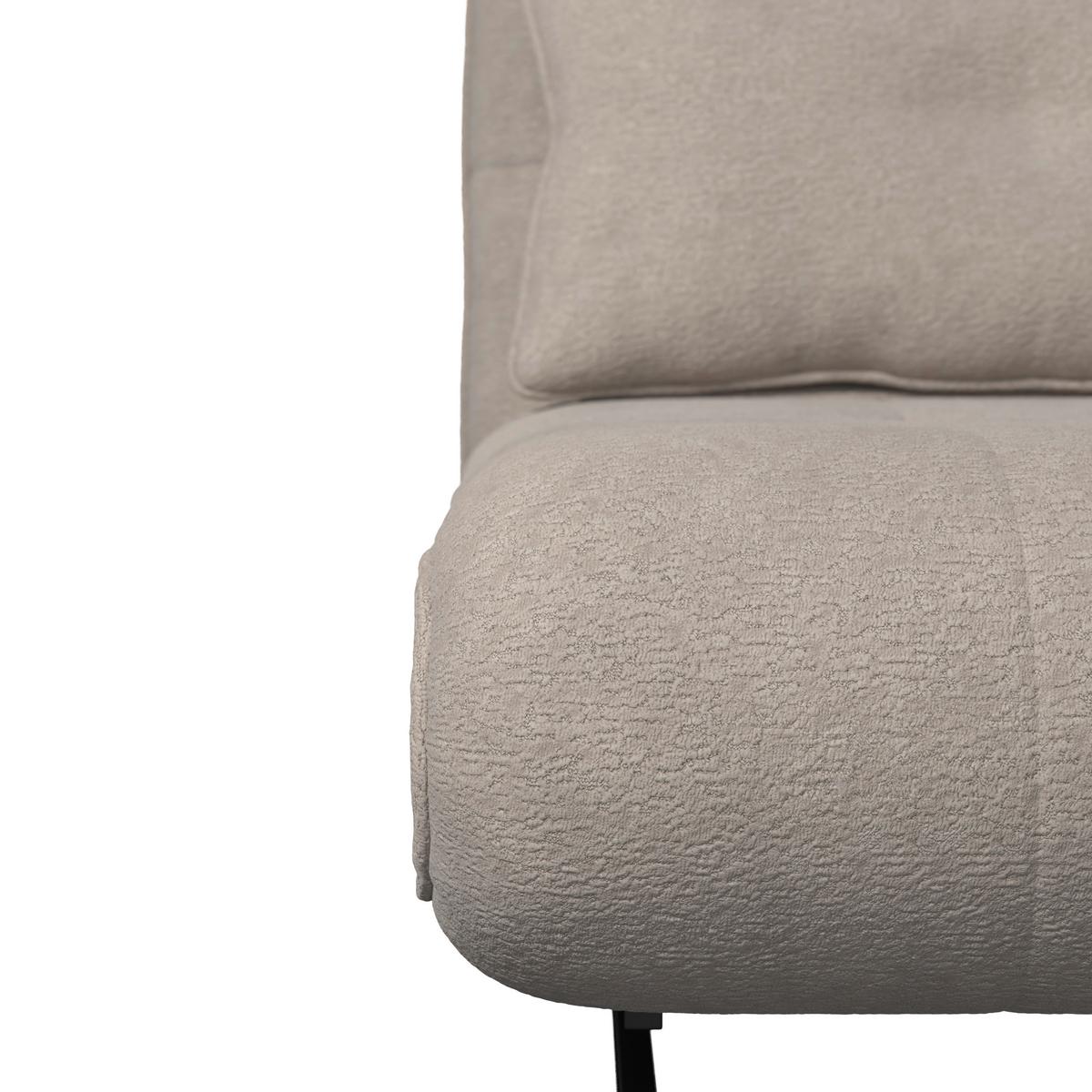 Kanapéágy Luna - bézs/fekete, Modern, textil/fém (142/62/40cm) - Bessagi Home