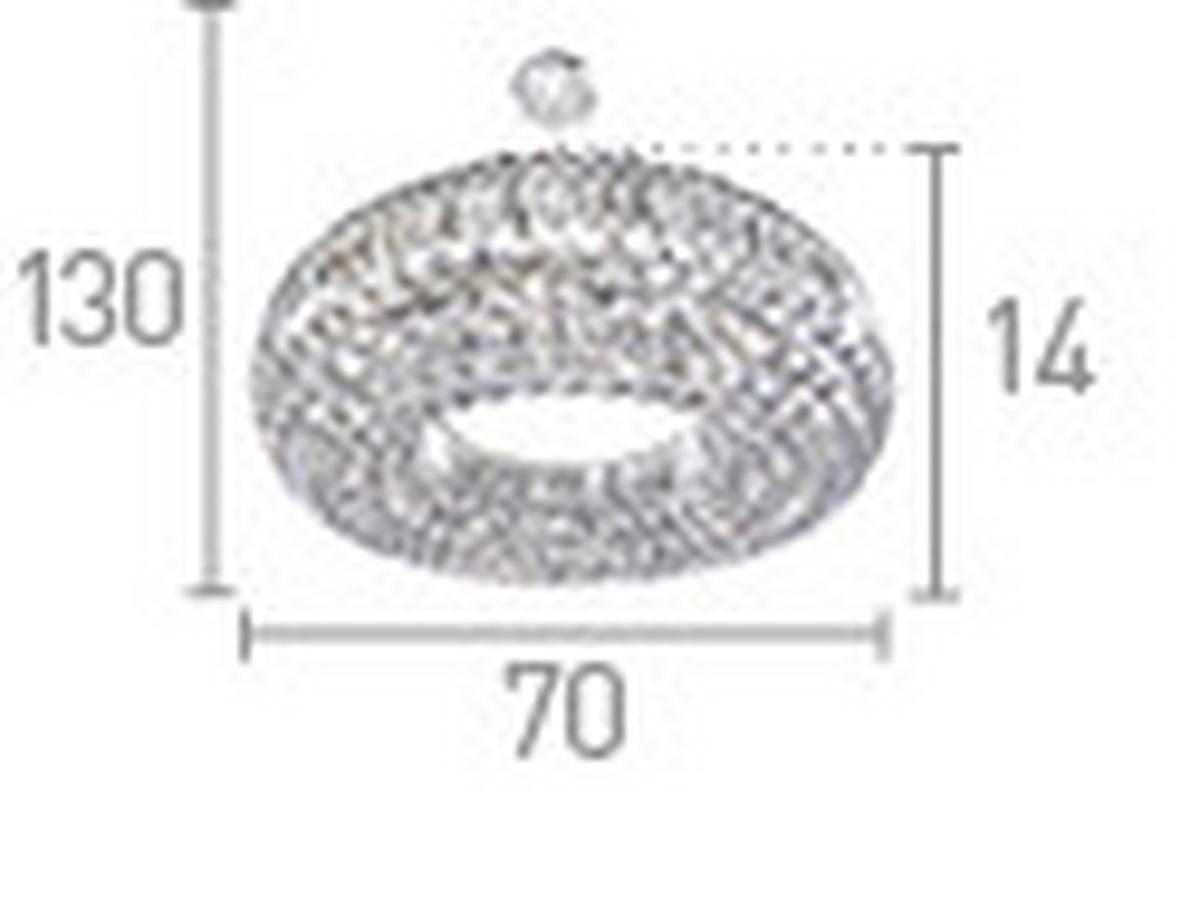 Kristály Függőlámpa Vesuvius 9392cc - krómszínű, Konventionell, üveg/fém (70/130cm)