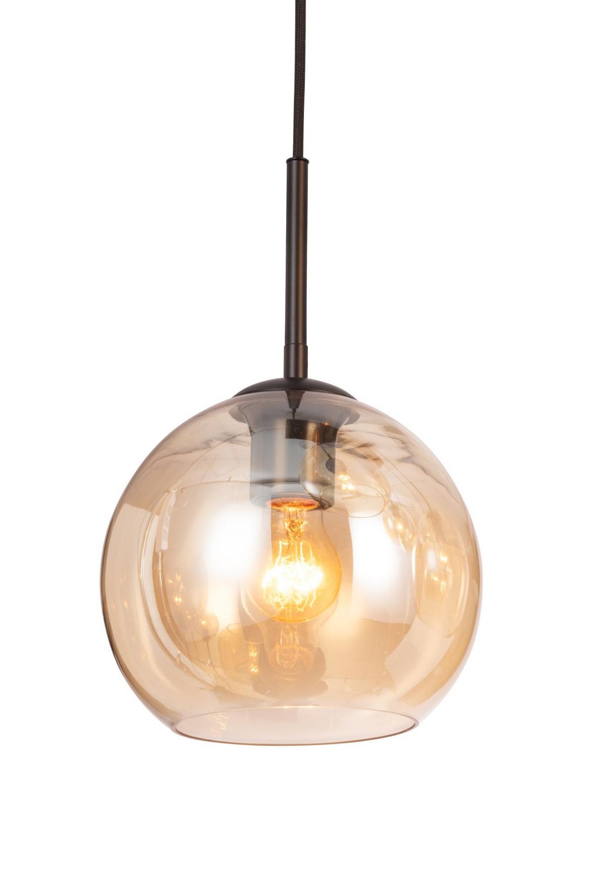 LAMPA WISZĄCA AMELIE *SBN* - kolor bursztynowy, Basics, metal/szkło (97,5/42,5/150cm) - Novel