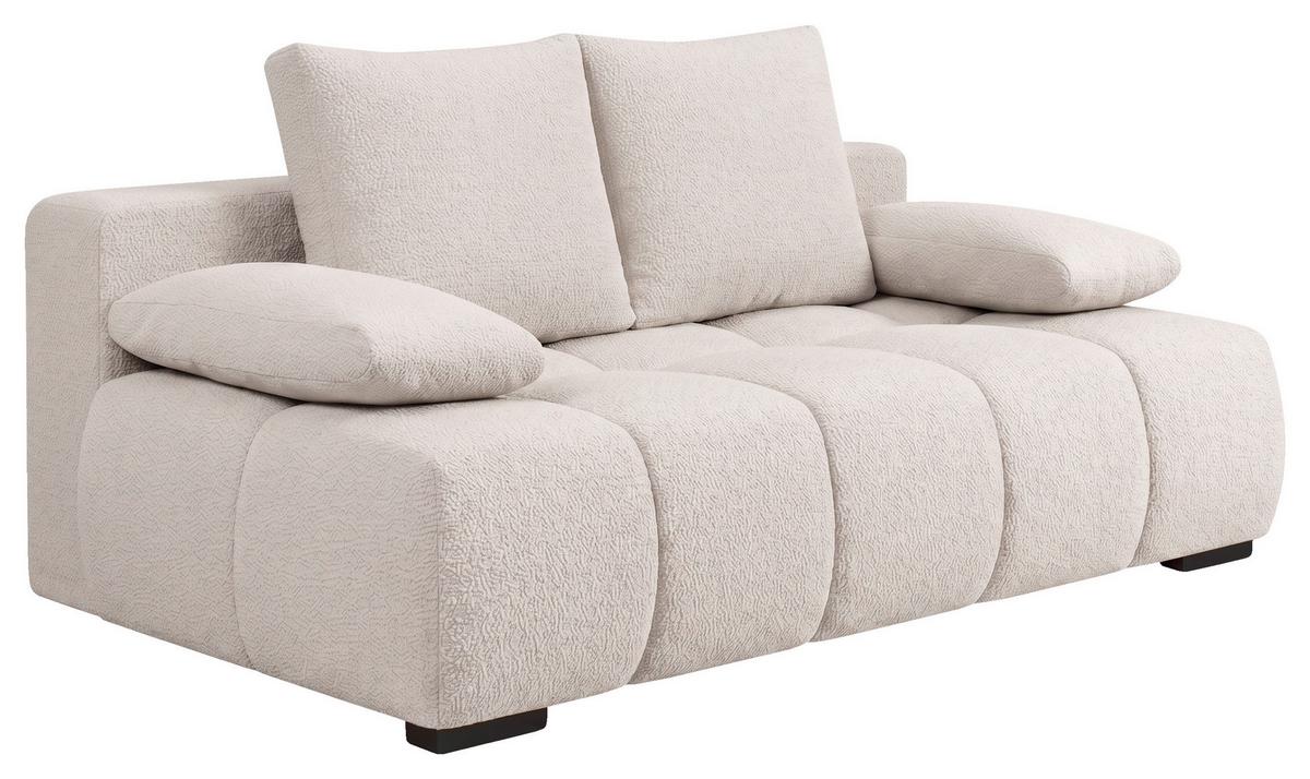 Boxspringsofa Bob Beige - Beige/Schwarz, KONVENTIONELL, Holzwerkstoff/Kunststoff (209/90/105cm) - Based