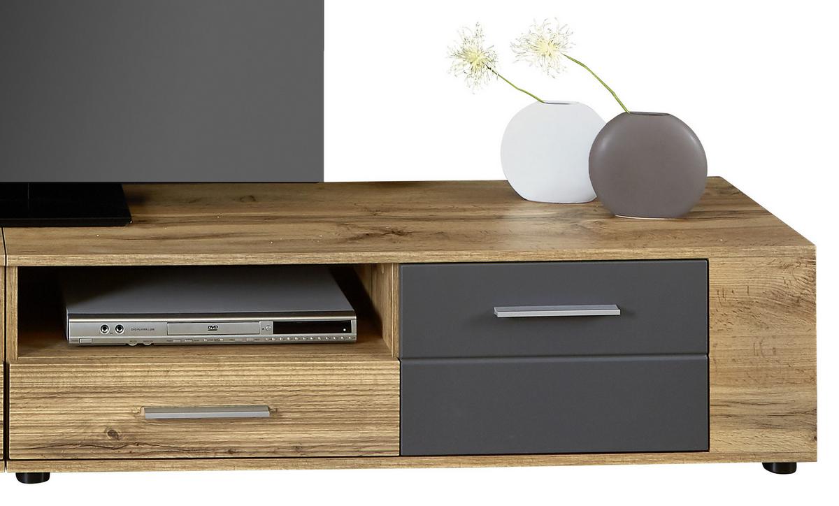 Dnevni Regal Fargo, Barva Hrasta, Siva, Led - siva/barve hrasta, Moderno (240/192/38cm) - Mömax