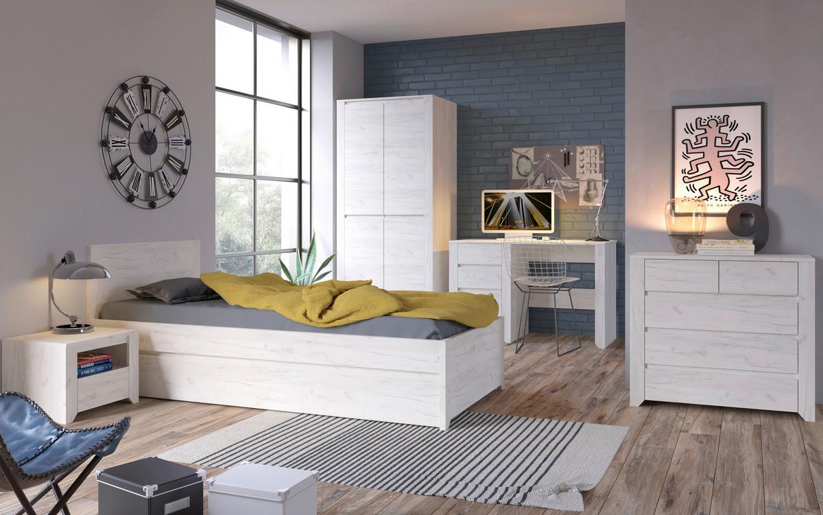 Polica Angel - boje hrasta, Moderno, drvni materijal/plastika (84/130,7/40,2cm)