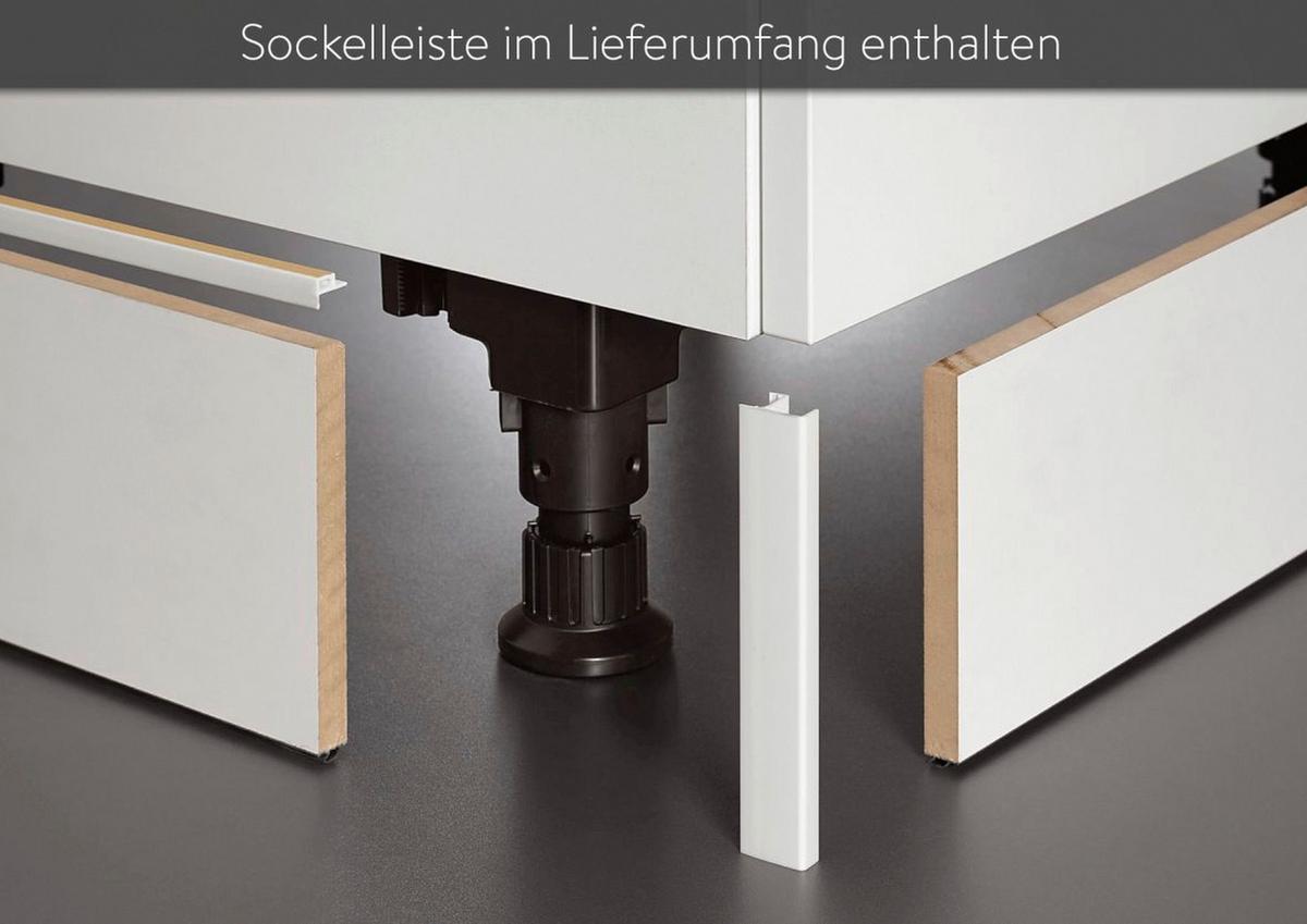 Eckunterschrank Flash Weiß Hochglanz - Edelstahlfarben/Weiß Hochglanz, MODERN, Holzwerkstoff/Metall (125/87/65cm) - Nobilia