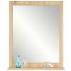 MIROIR DE SALLE DE BAIN SANTINO II - couleur chêne, MODERN, matériau en bois (59/73/14cm) - Based