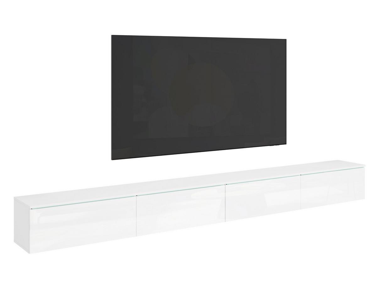 Nizka Omarica D 300, Bela Visok Sijaj, Osvetlitev - siva/bela, Basics, umetna masa/leseni material (300/32/33cm) - P & B