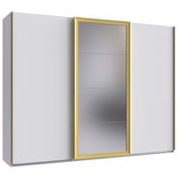 Ormar Sa Kliznim Vratima Katar - zlatna/bela, Moderno, staklo/metal (225/208/64cm) - Modern Living