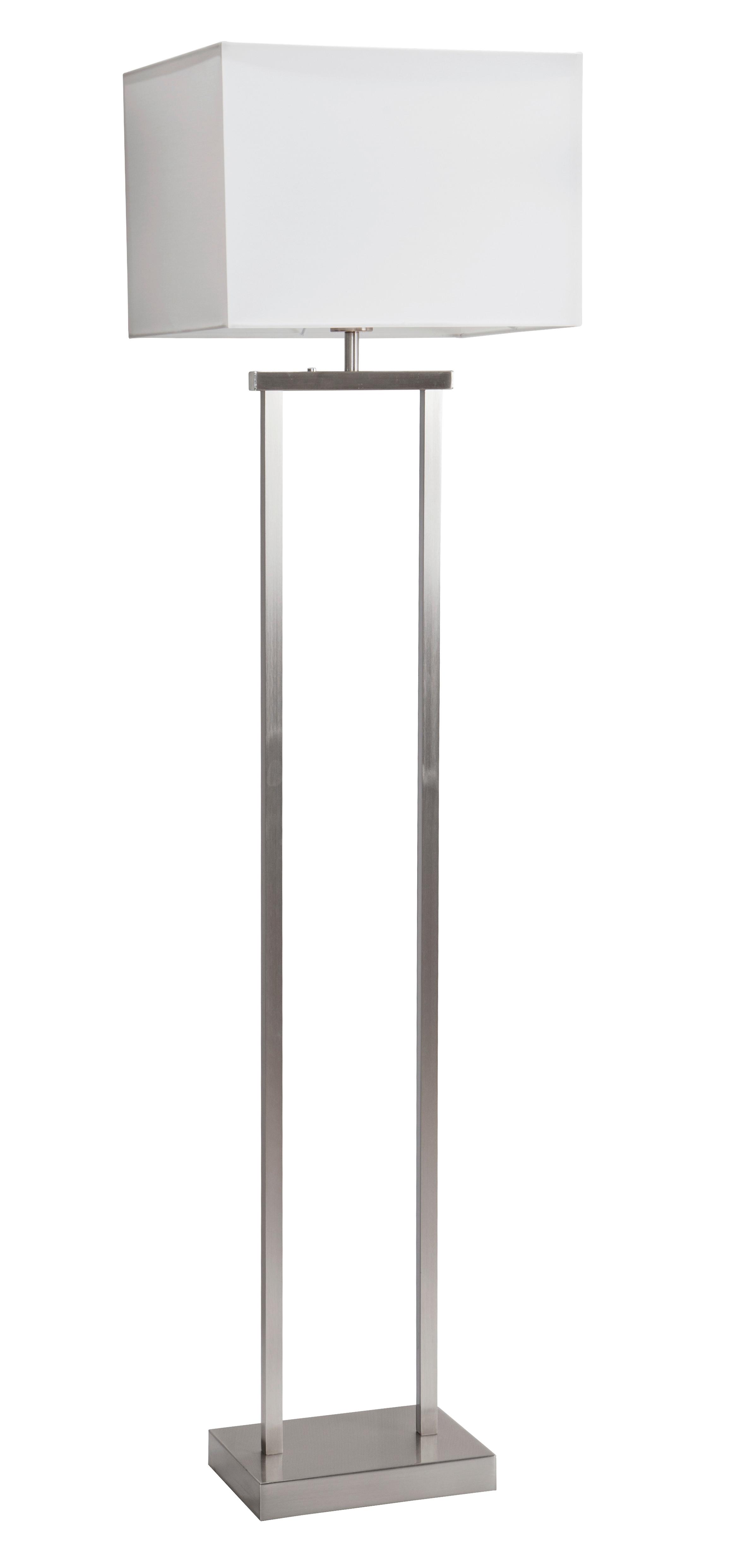 Led Podna Svjetiljka Sydney - bijela/boje nikla, Konvencionalno, tekstil/metal (27/40/150cm) - Globo