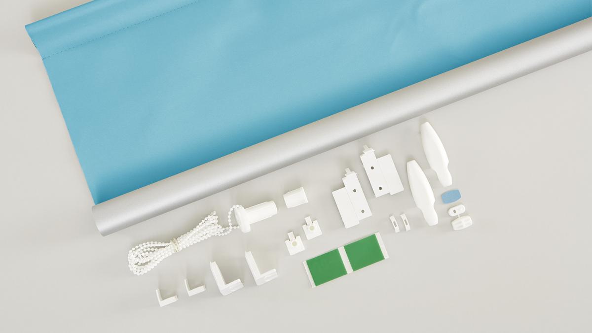 Klemmrollo Thermo in Petrol ca. 90x210cm - Petrol, Textil (90/210cm) - Premium Living