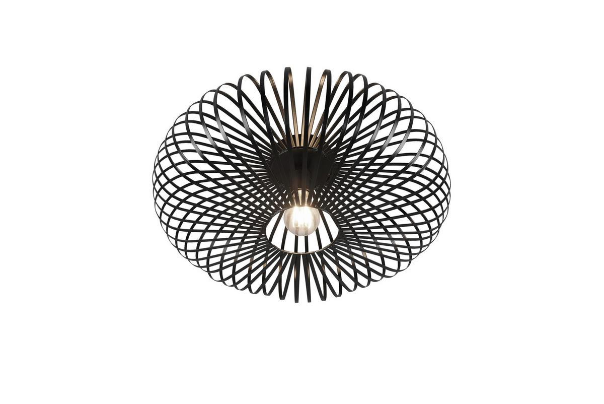 Deckenleuchte Johann Schwarz max. 60 Watt - Schwarz, Design, Metall (50/50/18cm) - Trio Leuchten