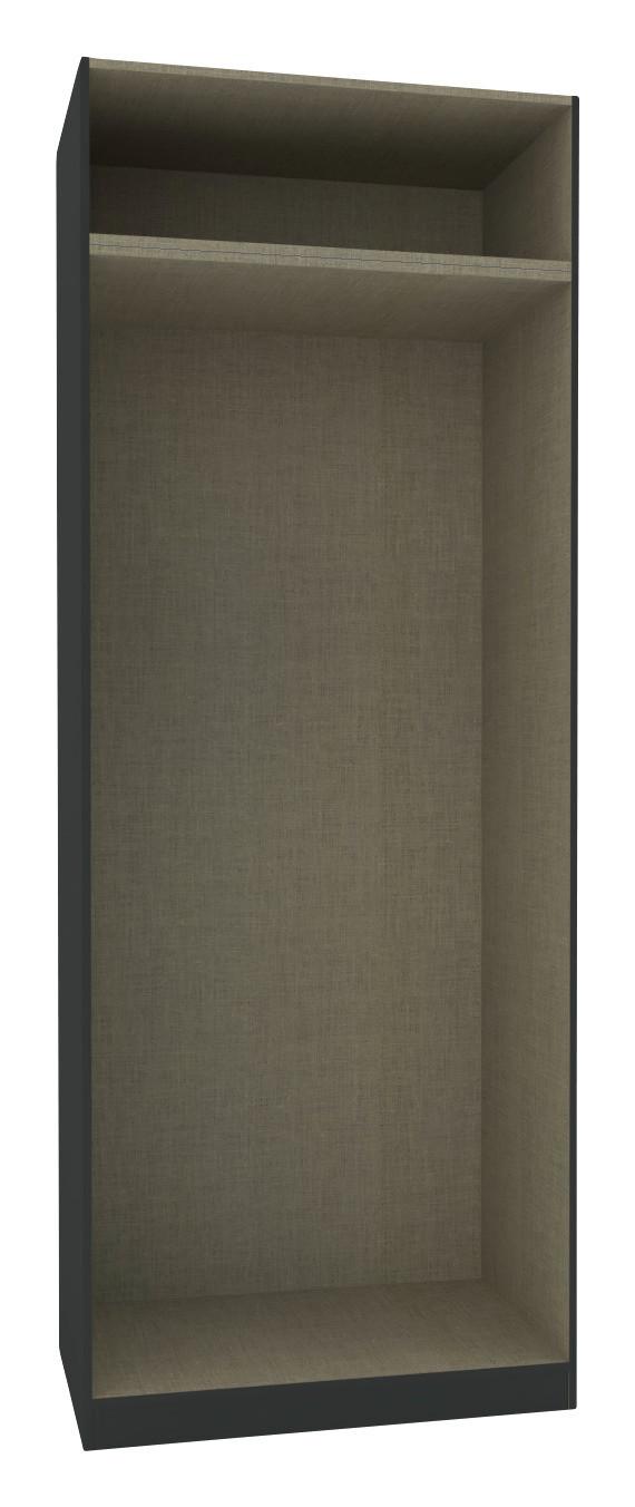 KORPUS SZAFY NA UBRANIA UNIT - antracytowy, Modern, materiał drewnopochodny (91,1/242,2/56,5cm) - Ondega