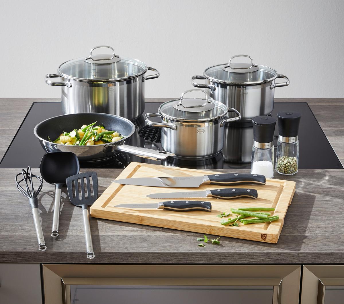 ZESTAW GARNKÓW 13605 RÖSLE - Basics, metal (37,8/29/59cm) - Rösle