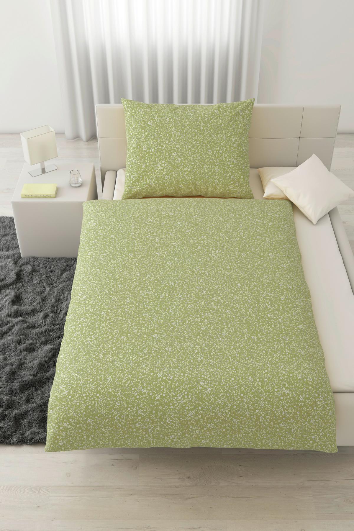 Ágyneműhuzat Garnitúra Barn Flower - zöld, Konventionell, textil (140/200cm) - Modern Living