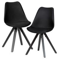 Set Stolov Wohnling - črna, Moderno, umetna masa/tekstil (49/87/52cm) - MID.YOU