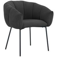 KRZESŁO Z PODŁOKIETNIKAMI LEJLA  -EXKLUSIV- - czarny, Design, metal/tkanina (66/78/72cm) - Carryhome