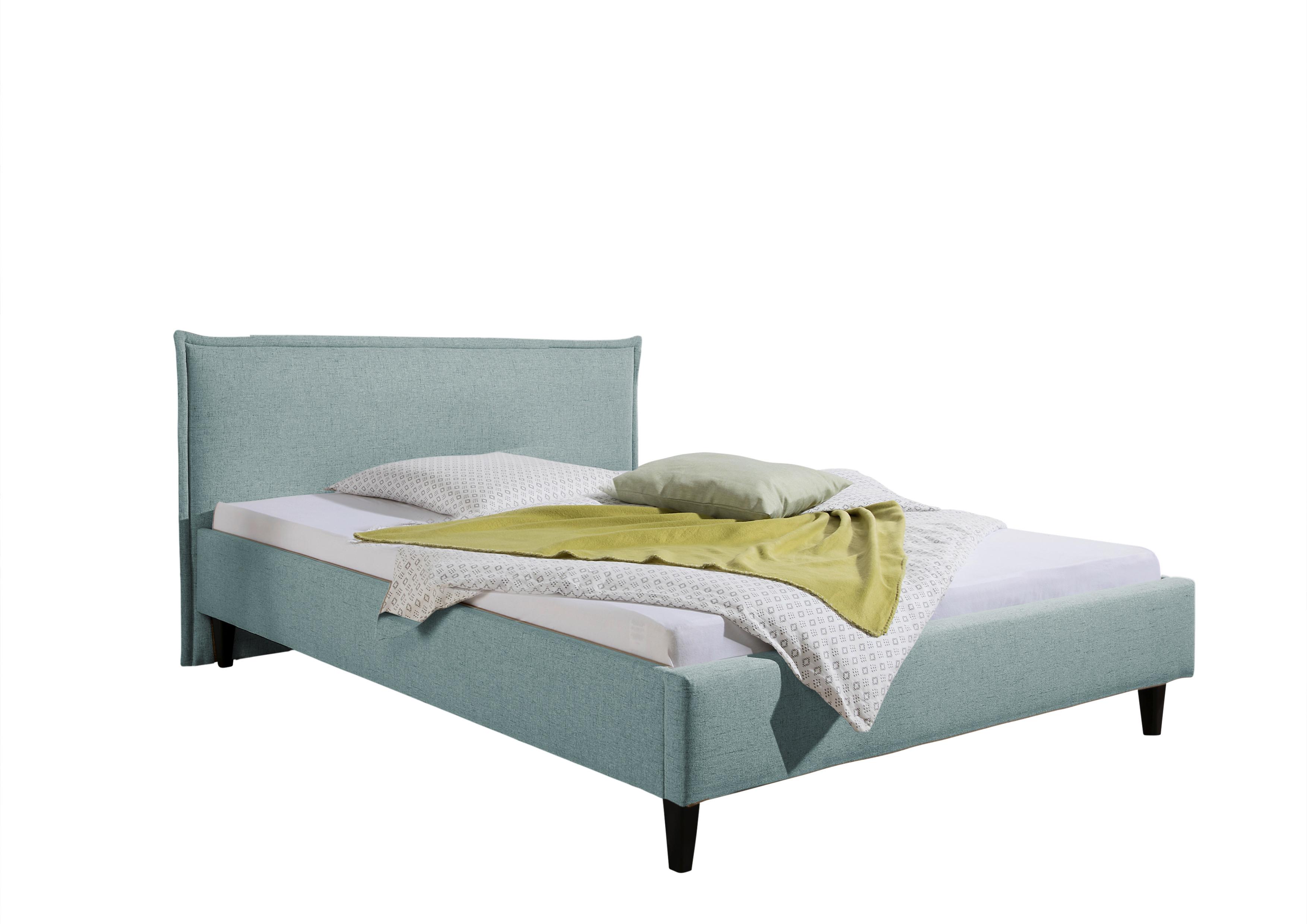 Polsterbett Rosewell Petrol ca. 140x200 cm - Petrol/Schwarz, MODERN, Holz/Textil (140/200cm) - Livetastic