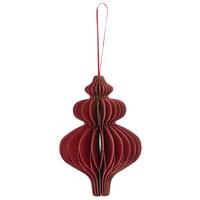 Dekorativni Obesek Papierhänger I - temno rdeča, Basics, papir (10/15/10cm) - Mömax