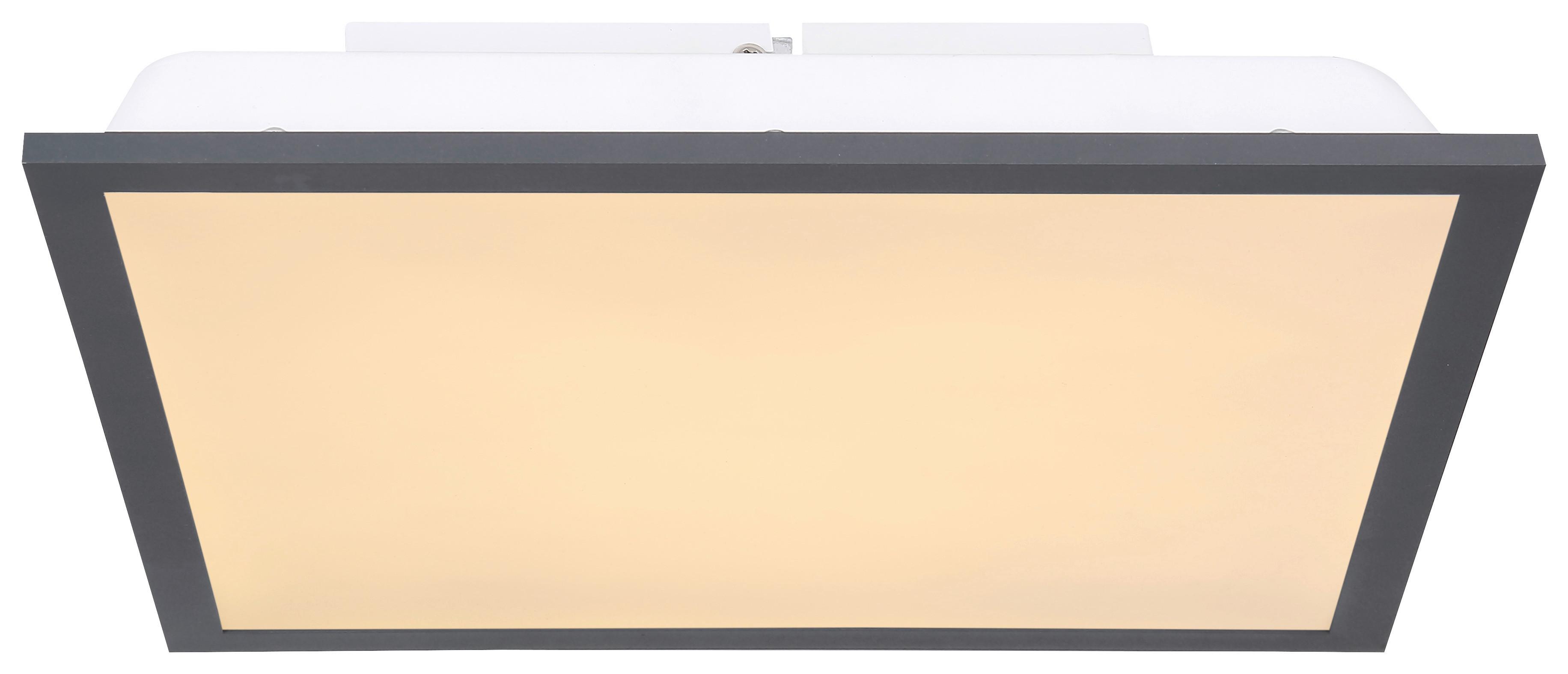 LED-Deckenleuchte Doro max. 12 Watt - Opal/Graphitfarben, Basics, Kunststoff/Metall (30/30/6cm) - Globo