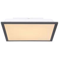 LED-Deckenleuchte Doro max. 12 Watt - Opal/Graphitfarben, Basics, Kunststoff/Metall (30/30/6cm) - Globo