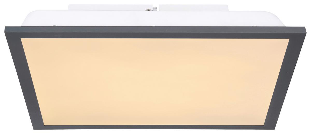LED-Deckenleuchte Doro max. 12 Watt - Opal/Graphitfarben, Basics, Kunststoff/Metall (30/30/6cm) - Globo
