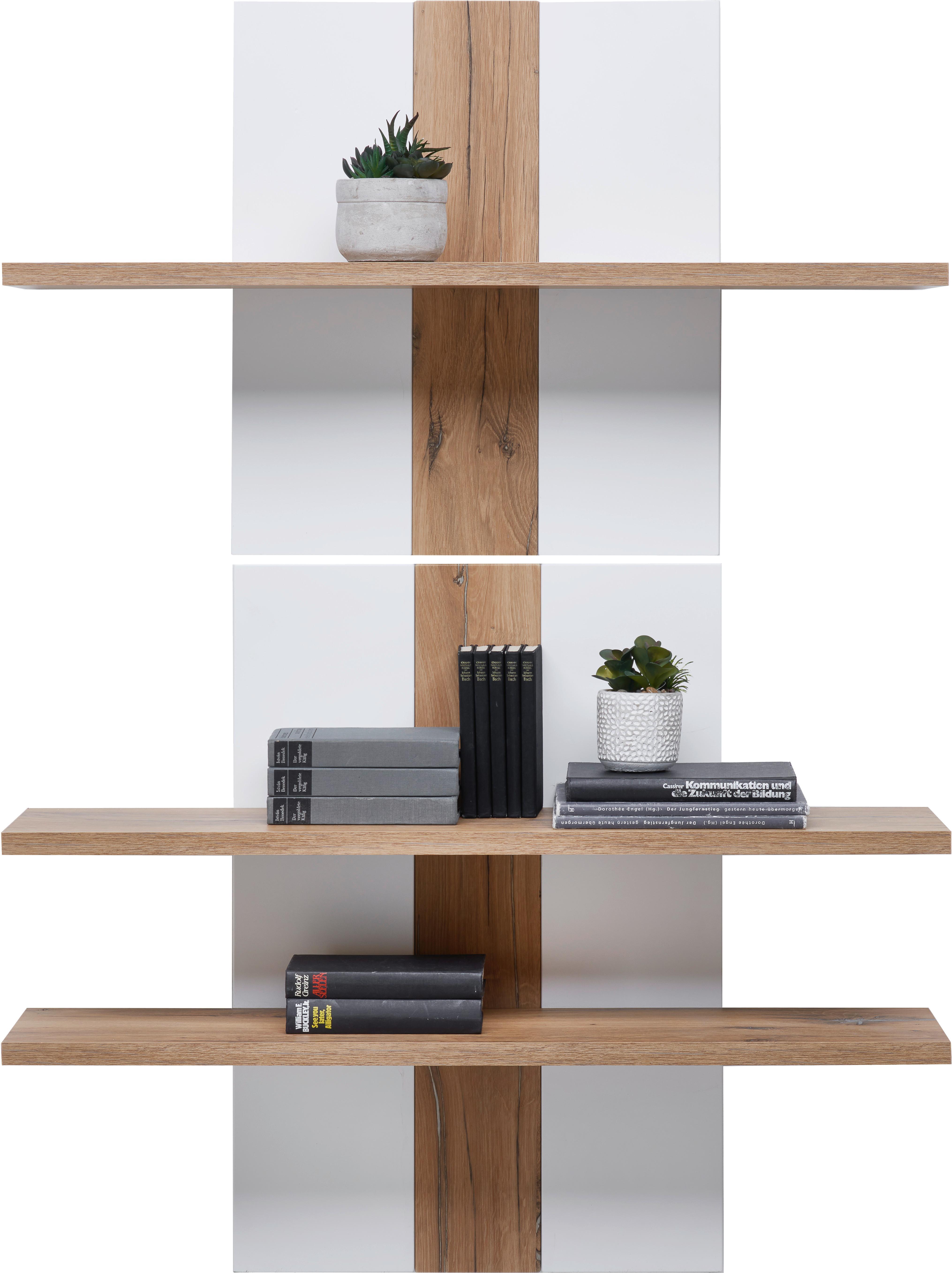 Stenski Regal Auris - Moderno, leseni material (100/143/25cm) - Luca Bessoni