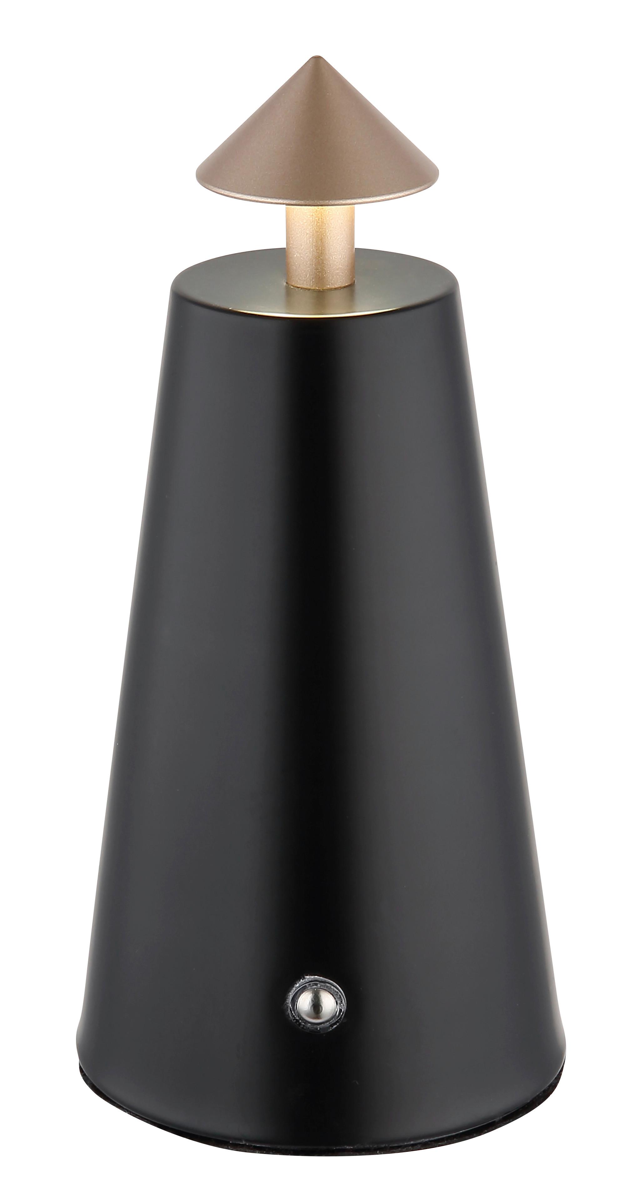 AKKU-TISCHLEUCHTE 21037CS LIVA - Weiss/Schwarz, Design, Kunststoff/Metall (9/19cm) - Globo